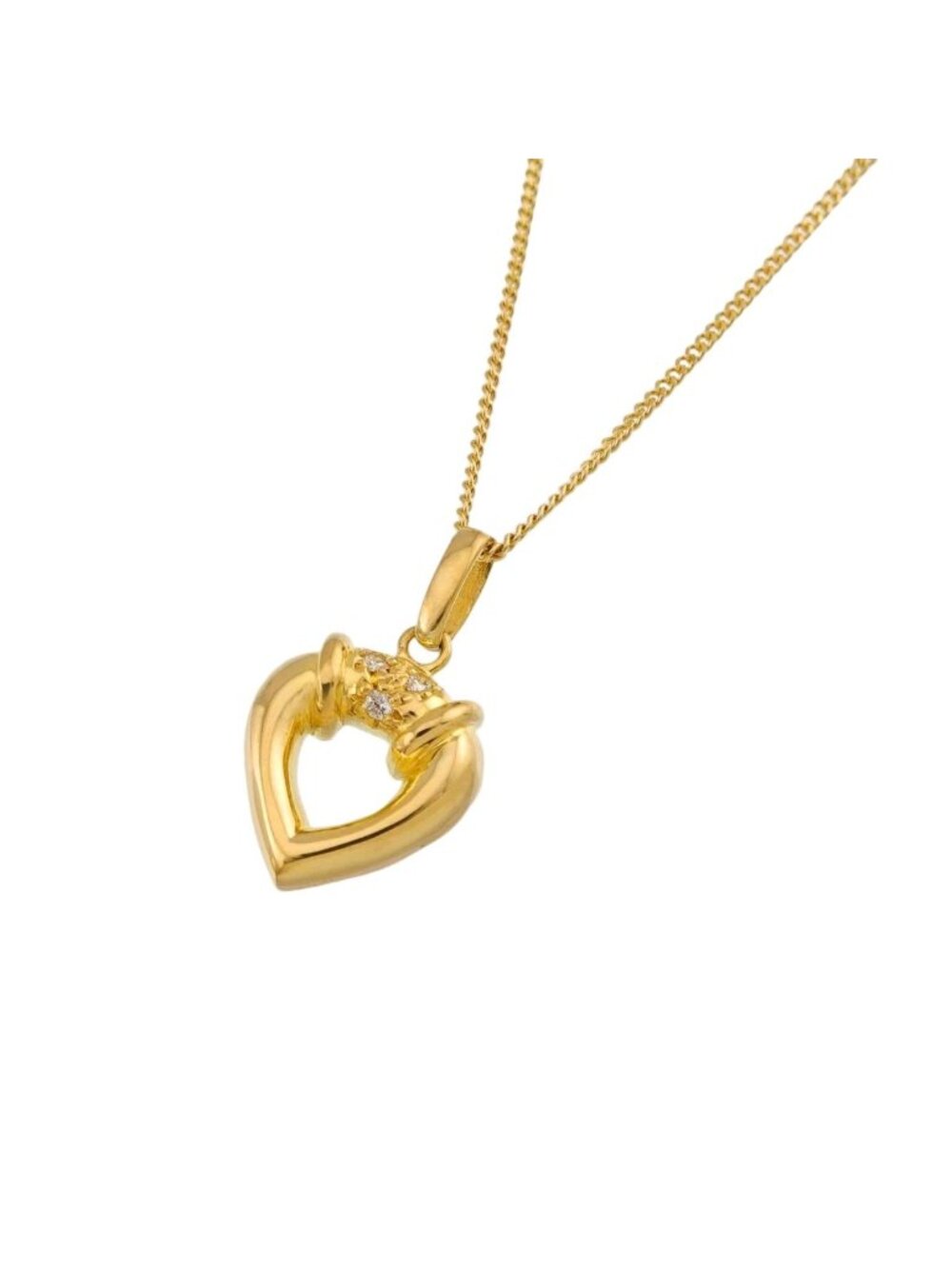 Dior Diamond Necklace 40 18k Yellow Gold 750 Heart